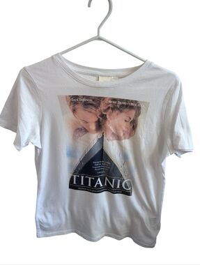 Titanic Movie Graphic T-Shirt H&M L.O.G.G. White Small Jack & Rose
